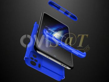 Funda GKK 360º azul para Xiaomi Redmi Note 10 4G (M2101K7AI)